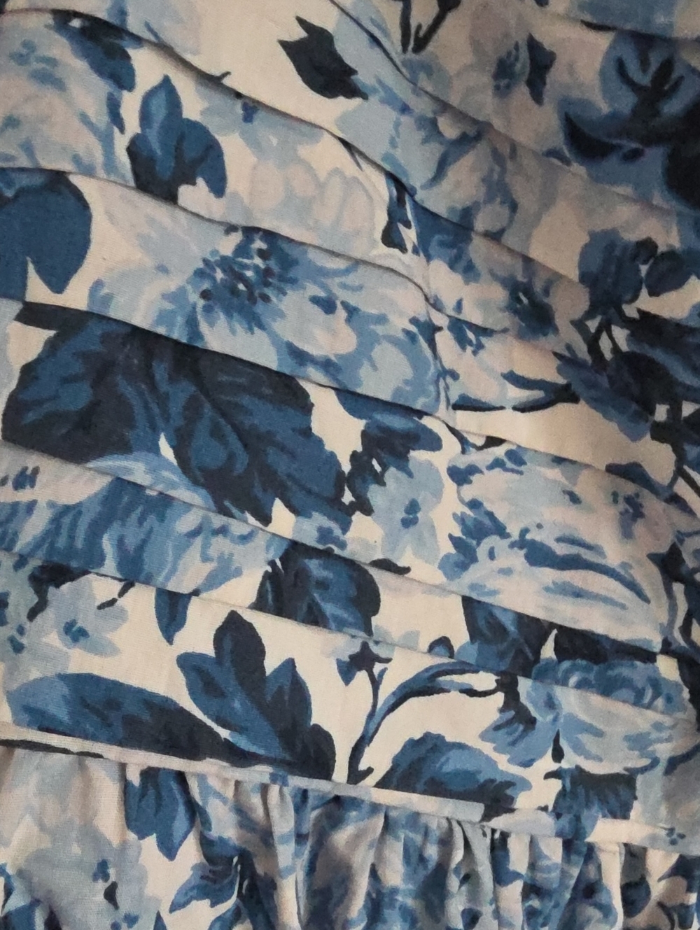 ABERCROMBIE & FITCH | Emerson Poplin Puff Sleeve Midi Dress Blue Floral Sz XLP - Picture 5 of 9